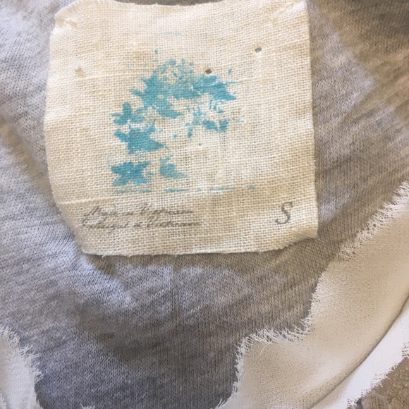 Anthropologie C Keer Pratia Floral Appliqué Top S - Picture 4 of 6